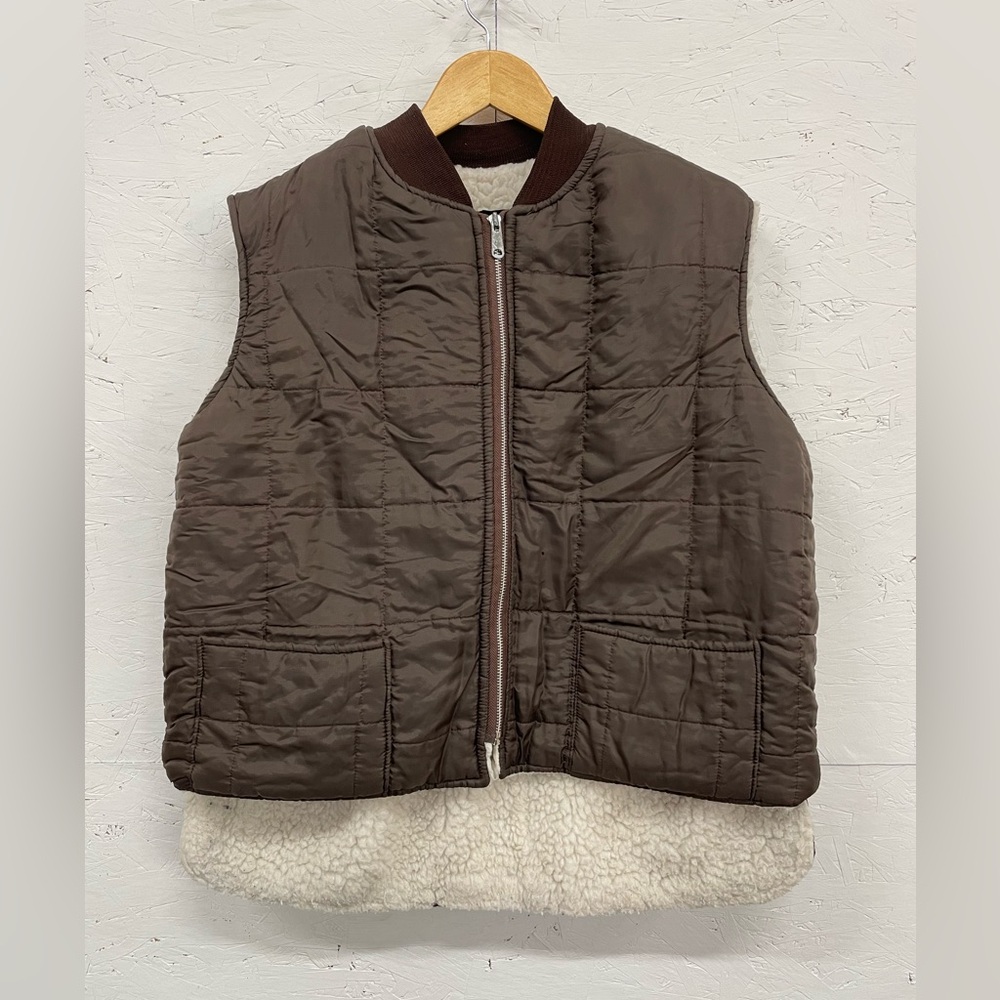 Vintage 80s Sexton Sherpa Vest, Size XL - Fits L